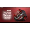Herzberg HG-8047RED Ηλεκτρική Σκούπα 700W με Κάδο 4lt Κόκκινη