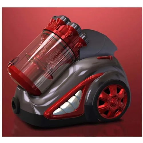 Herzberg HG-8047RED Ηλεκτρική Σκούπα 700W με Κάδο 4lt Κόκκινη