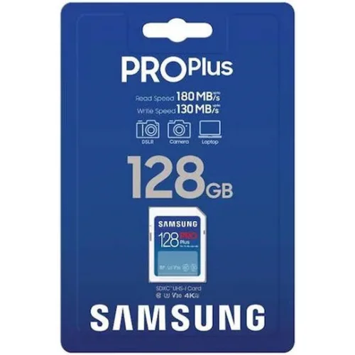 Samsung PRO Plus Full Size SDXC 128GB Class 10 U3 V30 UHS-I