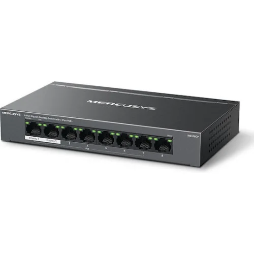 Mercusys MERMS108GP v1 Unmanaged L2 PoE+ Switch με 8 Θύρες Gigabit (1Gbps) Ethernet