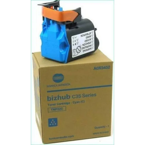 Konica Minolta TNP-22C Γνήσιο Toner Laser Εκτυπωτή Κυανό 6000 Σελίδων (A0X5452)