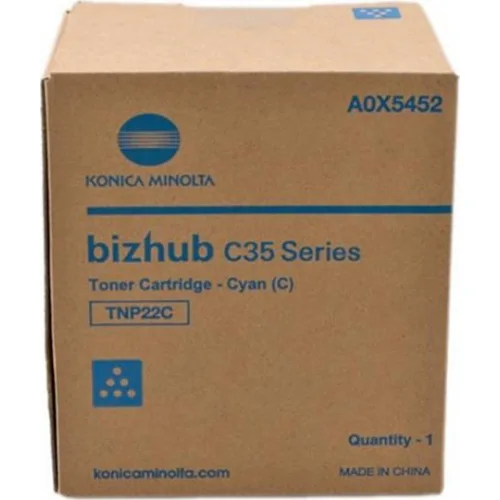 Konica Minolta TNP-22C Γνήσιο Toner Laser Εκτυπωτή Κυανό 6000 Σελίδων (A0X5452)