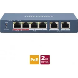 Hikvision DS-3E0106HP-E Unmanaged PoE+ Switch με 6 Θύρες Ethernet Hikvision DS-3E0106HP-E Unmanaged PoE+ Switch με 6 Θύρες Ethernet