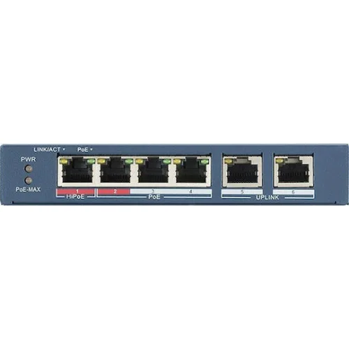Hikvision DS-3E0106HP-E Unmanaged PoE+ Switch με 6 Θύρες Ethernet Hikvision DS-3E0106HP-E Unmanaged PoE+ Switch με 6 Θύρες Ethernet