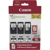 Canon PG-560 XL Γνήσιο Photo Value Pack με 3 Μελάνια Εκτυπωτή InkJet Μαύρο / Πολλαπλό (Color) (3712C012)
