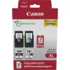 Canon PG-560 XL Γνήσιο Photo Value Pack με 3 Μελάνια Εκτυπωτή InkJet Μαύρο / Πολλαπλό (Color) (3712C012)