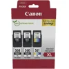Canon 2x PG-560 / 1x CL-561 Γνήσιο Πακέτο 3 Μελανιών Εκτυπωτή InkJet Μαύρο / Πολλαπλό (Color) (3712C009)