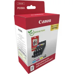 Canon CLI-526 Γνήσιο Photo Value Pack με 4 Μελάνια Εκτυπωτή InkJet Κίτρινο / Κυανό / Ματζέντα / Μαύρο (4540B019)