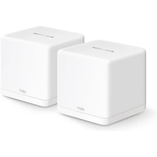 Mercusys Halo H60X WiFi Mesh Network Access Point Wi‑Fi 6 Dual Band (2.4 & 5GHz) σε Διπλό Kit Λευκό
