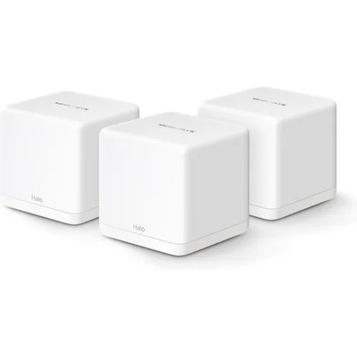 Mercusys Halo H60X WiFi Mesh Network Access Point Wi‑Fi 6 Dual Band (2.4 & 5GHz) σε Τριπλό Kit Λευκό