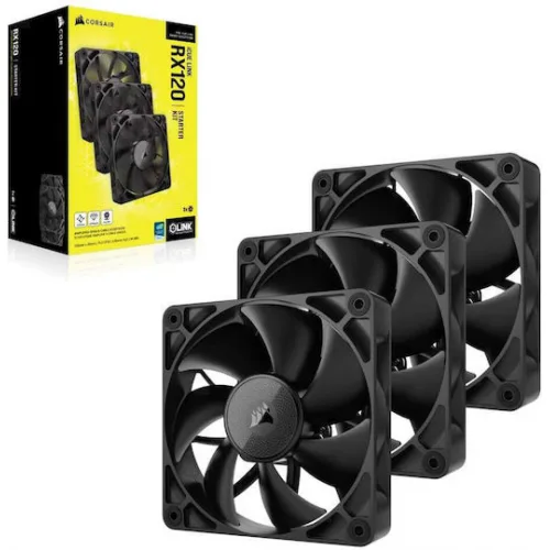 Corsair iCue Link RX120 Case Fan με Σύνδεση 6-Pin 3τμχ