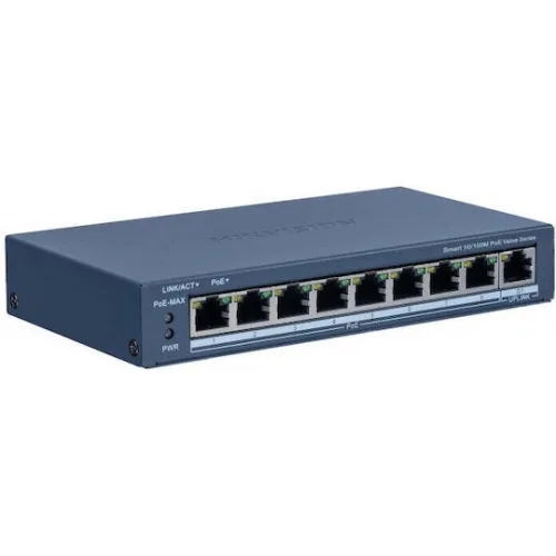 Hikvision DS-3E1309P-EI/M Unmanaged L2 PoE+ Switch με 8 Θύρες Ethernet Hikvision DS-3E1309P-EI/M Unmanaged L2 PoE+ Switch με 8 Θύρες Ethernet