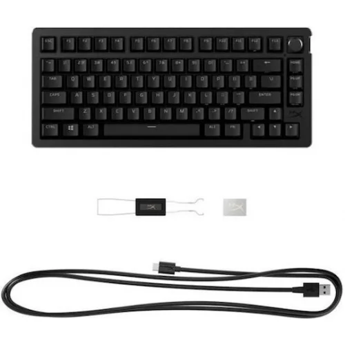 HyperX Alloy Rise 75 Gaming Μηχανικό Πληκτρολόγιο 75% με HyperX Red διακόπτες και RGB φωτισμό (Αγγλικό US)