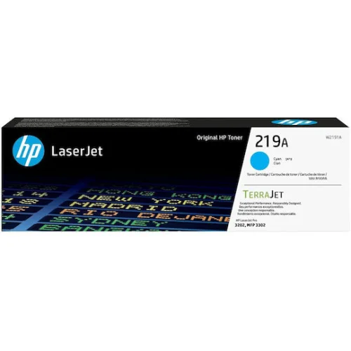 HP 219A Γνήσιο Toner Laser Εκτυπωτή Κυανό 1200 Σελίδων (W2191A)