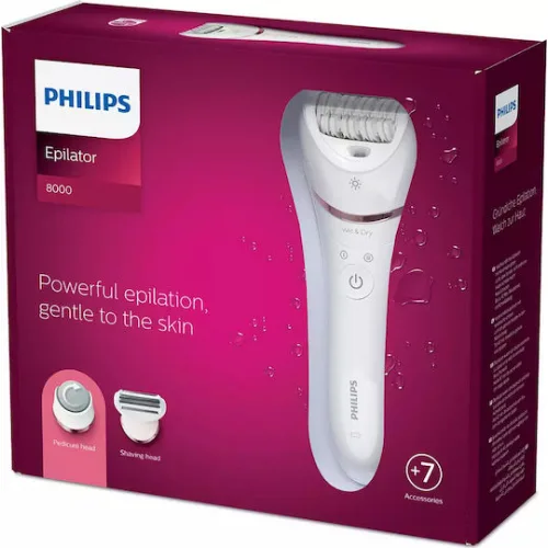 Philips Epilator Series 8000 Αποτριχωτική Μηχανή Epilator για Σώμα & Μπικίνι BRE700/00