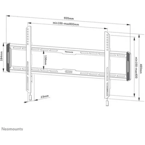 Neomounts WL30-550BL18 NEOWL30-550BL18 Βάση Τηλεόρασης Τοίχου έως 86" και 70kg