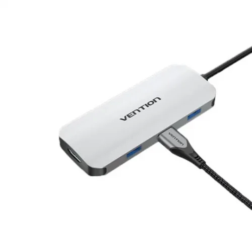 Vention USB-C Docking Station με 4K PD Ethernet Γκρι (TOJHB)