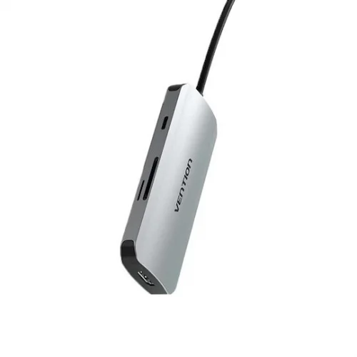 Vention USB-C Docking Station με 4K PD Ethernet Γκρι (TOJHB)