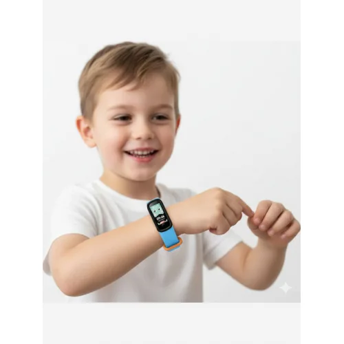 Kiddoboo Παιδικό Smartwatch Smart Band με Λουράκι από Καουτσούκ/Πλαστικό Γαλάζιο