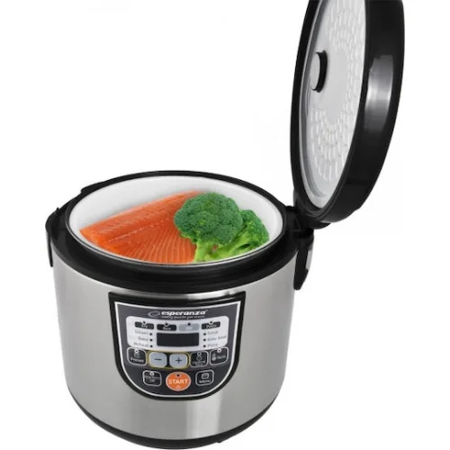 Esperanza Πολυμάγειρας 860W με Χωρητικότητα 5lt Ασημί