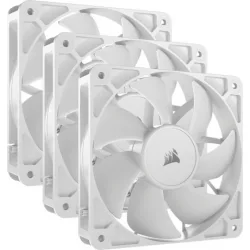 Corsair RS120 Case Fan με Λευκό Φωτισμό και Σύνδεση 4-Pin PWM 3τμχ Λευκό