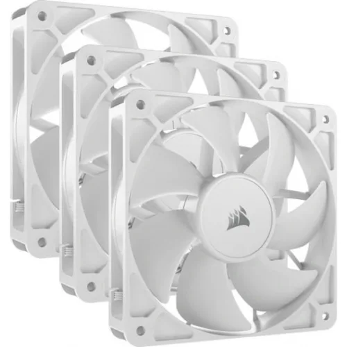 Corsair RS120 Case Fan με Λευκό Φωτισμό και Σύνδεση 4-Pin PWM 3τμχ Λευκό