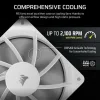 Corsair RS120 Case Fan με Λευκό Φωτισμό και Σύνδεση 4-Pin PWM 3τμχ Λευκό