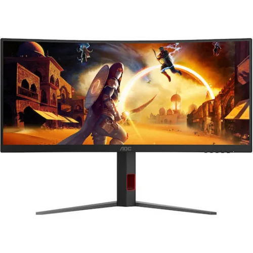 AOC CU34G4 Ultrawide VA HDR Curved Monitor 34" QHD 3440x1440 180Hz με Χρόνο Απόκρισης 1ms GTG
