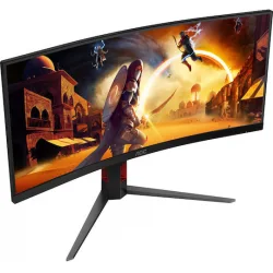 AOC CU34G4 Ultrawide VA HDR Curved Monitor 34" QHD 3440x1440 180Hz με Χρόνο Απόκρισης 1ms GTG