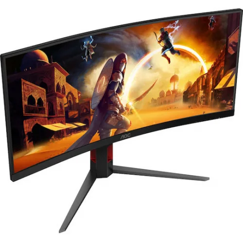 AOC CU34G4 Ultrawide VA HDR Curved Monitor 34" QHD 3440x1440 180Hz με Χρόνο Απόκρισης 1ms GTG