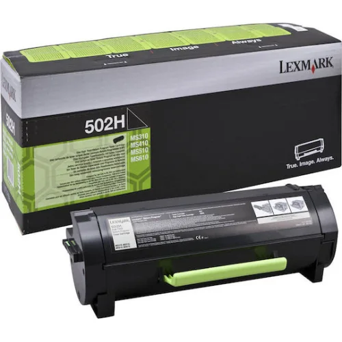 Lexmark 502H Γνήσιο Toner Laser Εκτυπωτή Μαύρο High Yield 5000 Σελίδων (50F2H00)