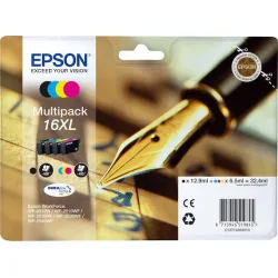 Epson 16XL Γνήσιο Πακέτο 4 Μελανιών Εκτυπωτή InkJet Κίτρινο / Κυανό / Ματζέντα / Μαύρο (C13T16364010 C13T16364012)