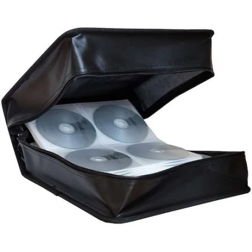 MediaRange Φορητή Θήκη CD & DVD BOX95 Synthetic Leather Black 400 Θέσεων