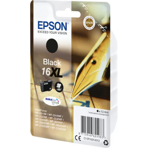 Epson 16XL Γνήσιο Μελάνι Εκτυπωτή InkJet Μαύρο (C13T16314010 C13T16314012)