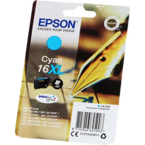 Epson 16XL Γνήσιο Μελάνι Εκτυπωτή InkJet Κυανό (C13T16324010 C13T16324012)