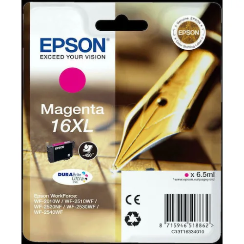 Epson 16XL Γνήσιο Μελάνι Εκτυπωτή InkJet Ματζέντα (C13T16334010 C13T16334012)