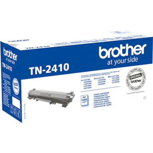 Brother TN-2410 Γνήσιο Toner Laser Εκτυπωτή Μαύρο 1200 Σελίδων (TN-2410)