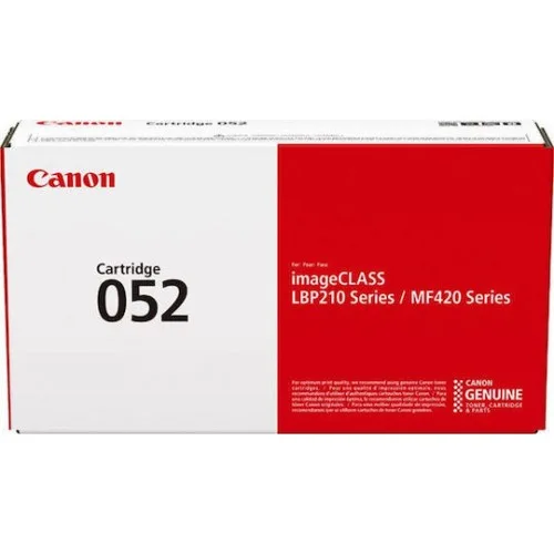Canon 052 Γνήσιο Toner Laser Εκτυπωτή Μαύρο 3100 Σελίδων (2199C002)