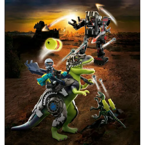 Playmobil Dino Rise T-Rex: Η Μάχη Των Γιγάντων για 5-10 ετών