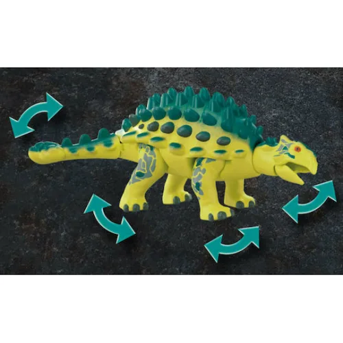 Playmobil Dino Rise Αγκυλόσαυρος με Μαχητή εναντίον Ρομπότ για 5-10 ετών
