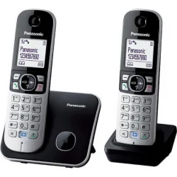 Panasonic KX-TG6812GB Ασύρματο Τηλέφωνο Duo Μαύρο