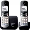 Panasonic KX-TG6812GB Ασύρματο Τηλέφωνο Duo Μαύρο