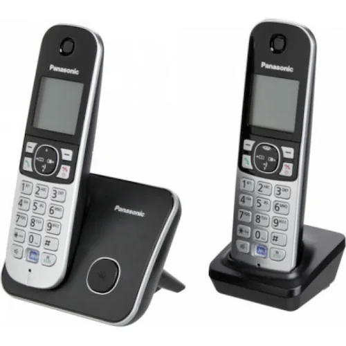 Panasonic KX-TG6812GB Ασύρματο Τηλέφωνο Duo Μαύρο