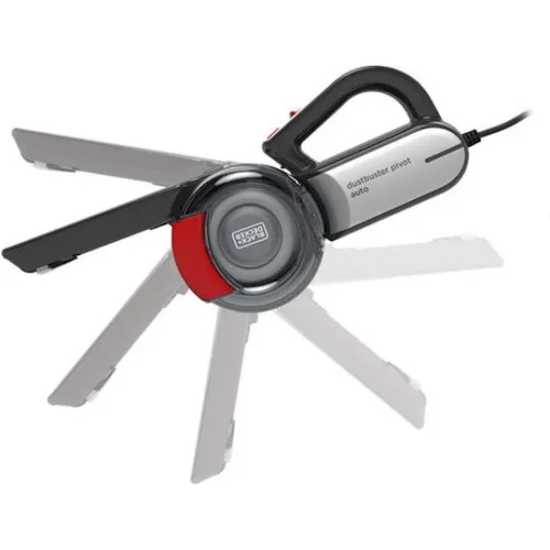 Black & Decker Σκουπάκι Αυτοκινήτου Στερεών με Ισχύ 12.5W & Καλώδιο Αναπτήρα 12V Μαύρο Κόκκινο