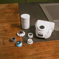 Brita On Tap Pro V-MF Φίλτρο Νερού Βρύσης Λευκό Κοκκώδης Ενεργός Άνθρακας / Μεμβράνες Κοίλων Ινών 0.5 μm 344326