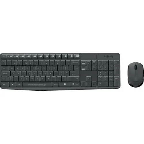 Logitech Wireless Combo MK235 Σετ Πληκτρολόγιο & Ποντίκι Ελληνικό
