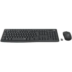 Logitech MK295 Silent Ασύρματο Σετ Πληκτρολόγιο & Ποντίκι Ελληνικό Γκρι
