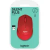 Logitech M330 Silent Plus Ασύρματο Mini Ποντίκι Κόκκινο