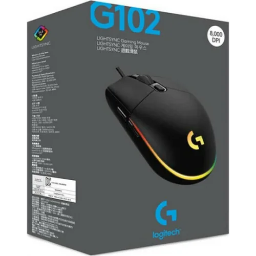 Logitech G102 Lightsync RGB Gaming Ποντίκι 8000 DPI Μαύρο