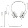 Logitech H390 On Ear Multimedia Ακουστικά με μικροφωνο και σύνδεση USB-A σε Λευκό χρώμα